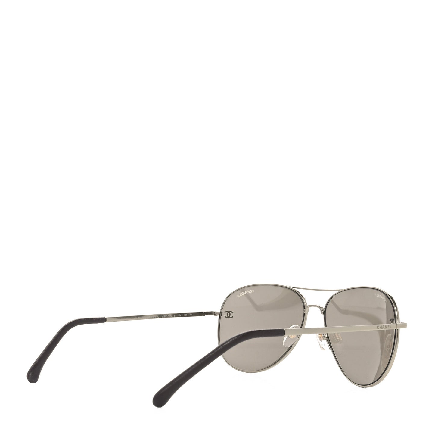 Metal Polarized CC Aviator Sunglasses 4189-T-Q Silver