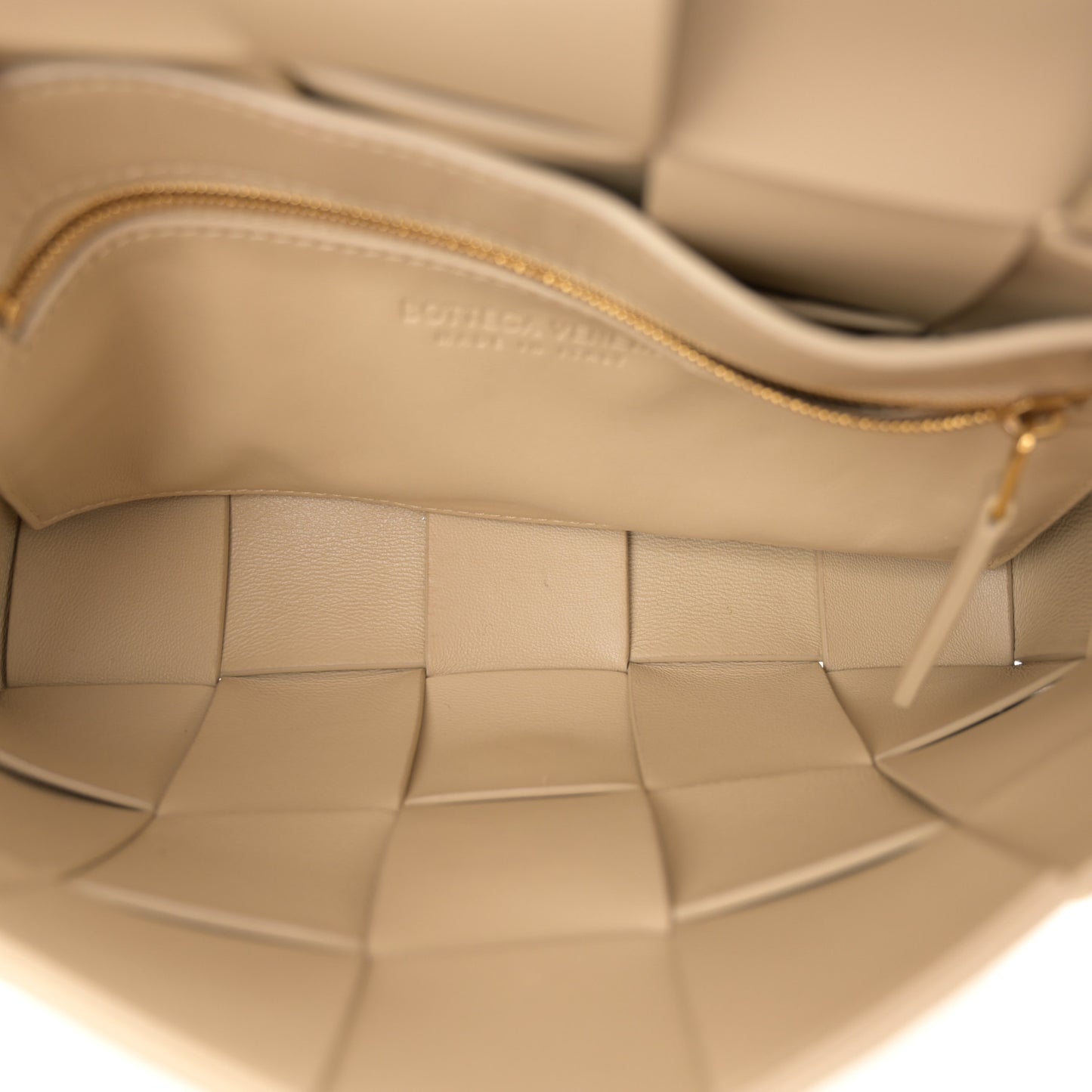 Brushed Calfskin Intrecciato Cassette Bag Porridge