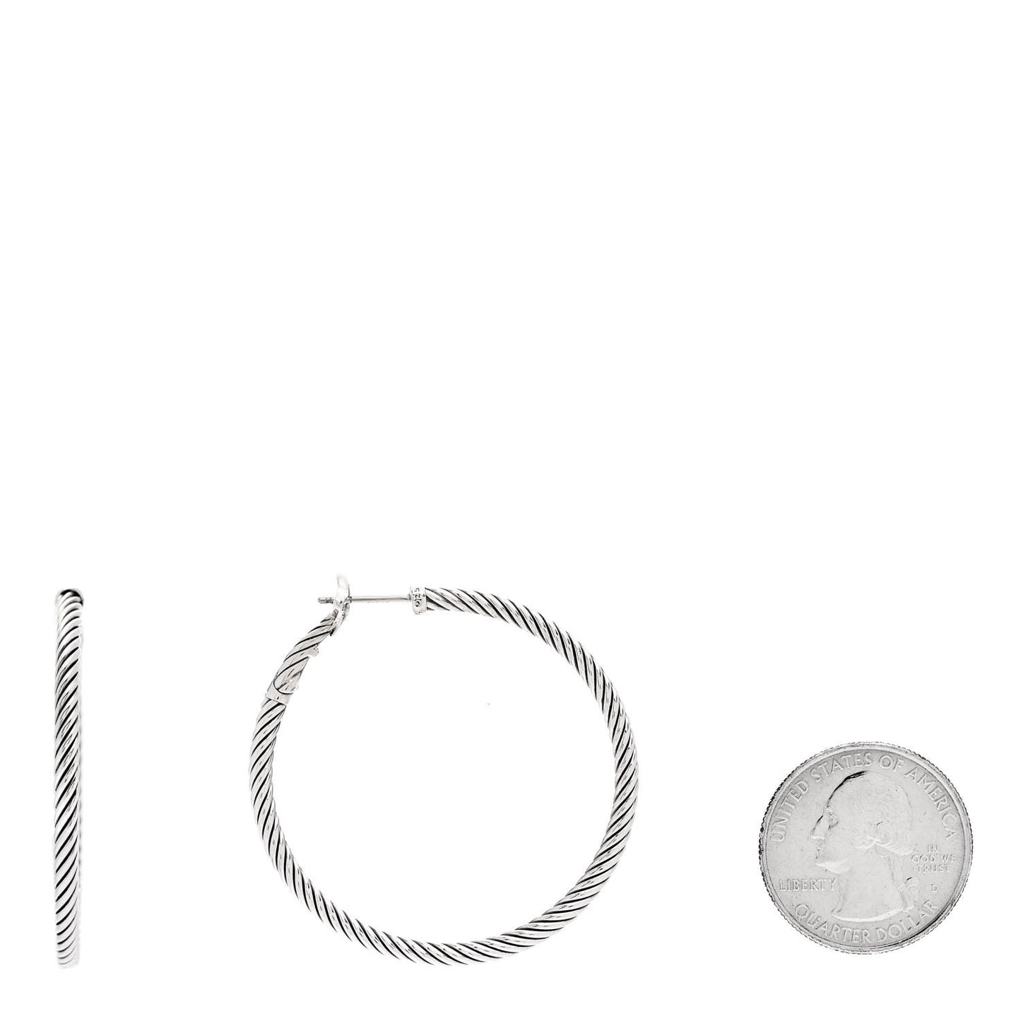 Sterling Silver Medium Cable Classics Hoop Earrings