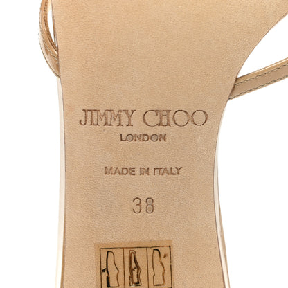 Jimmy Choo Patent Sandals 38 Beige 6 of 8