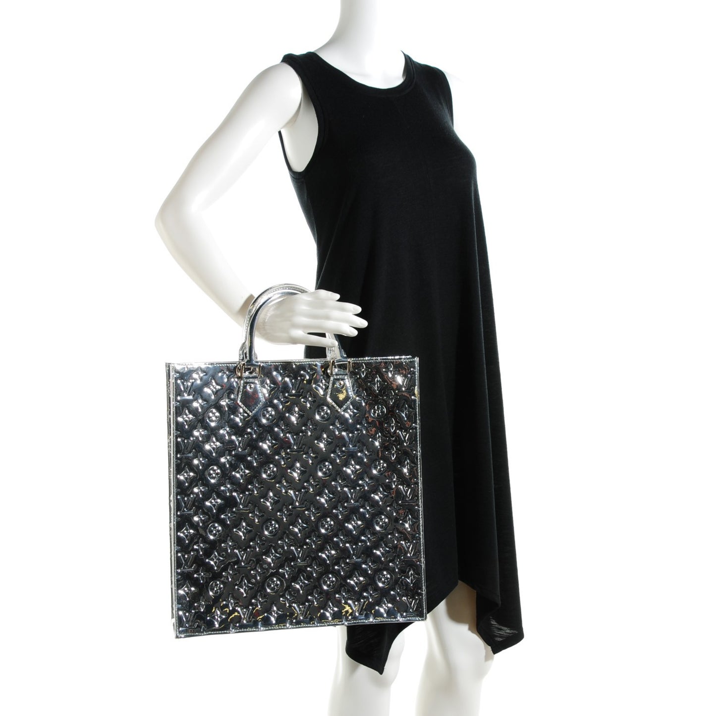 Monogram Miroir Sac Plat Silver