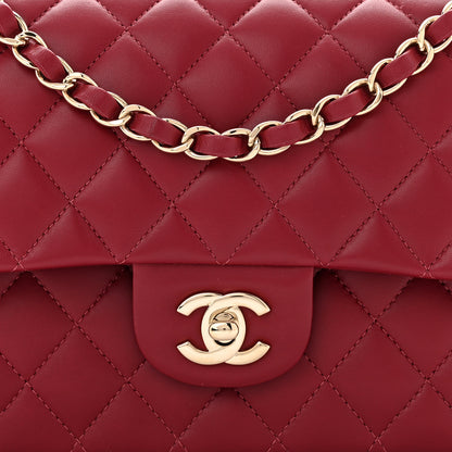 Chanel Lambskin Quilted Medium Double Flap Burgundy 8 of 11