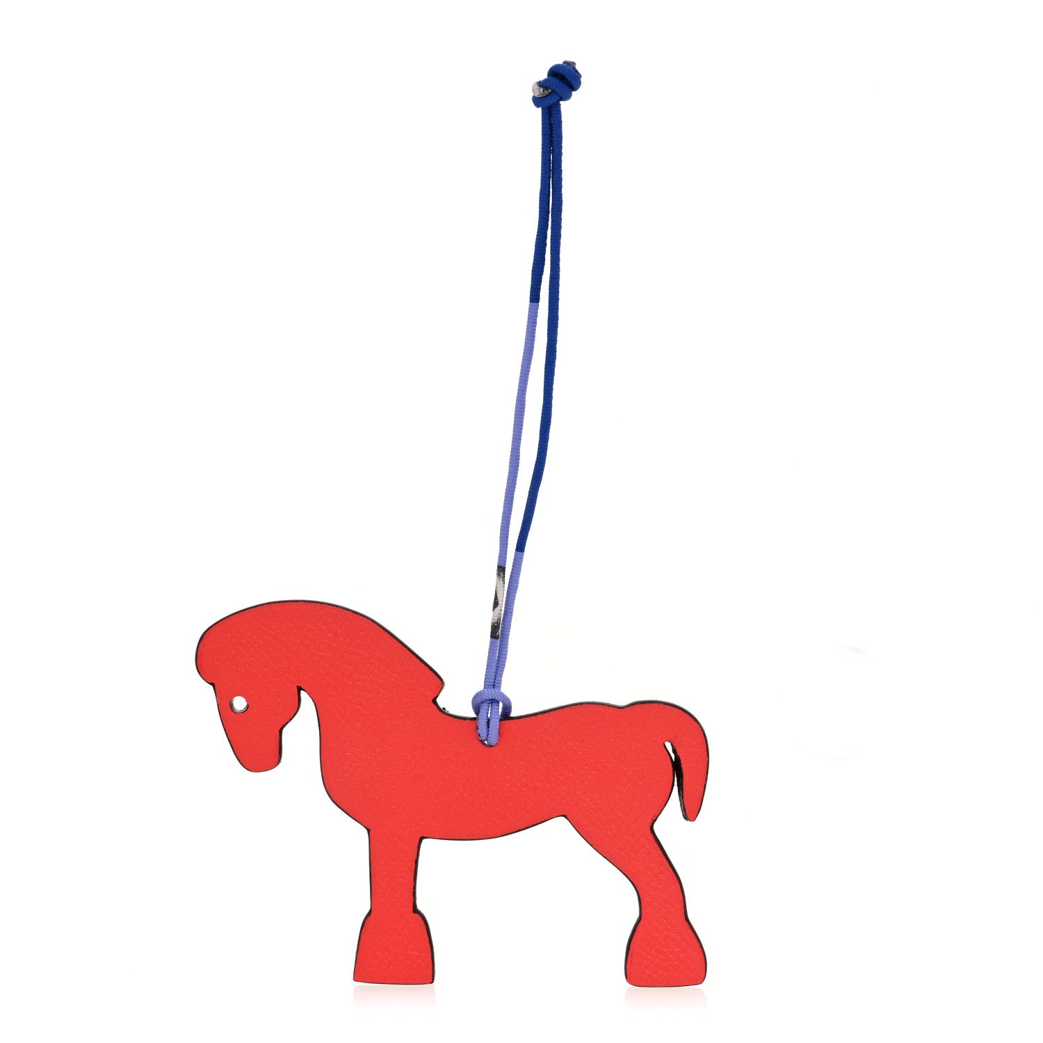 Hermes Epsom Togo Petit H Bag Charm Horse GM Capucine Gris Perle 1 of 4