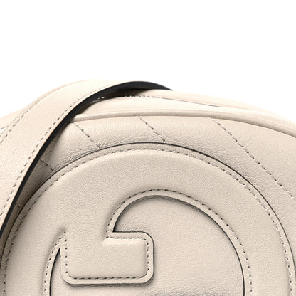 Gucci Sakai Be Green Calfskin Diagonal Stitched Mini Blondie Shoulder Bag Mystic White 7 of 9
