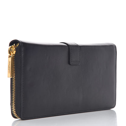 Saint Laurent Calfskin Classic Y Ligne Zip Around Wallet Black 3 of 7