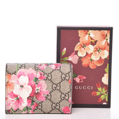 Gucci GG Supreme Monogram Blooms Card Case Wallet Beige Multicolor Dry Rose 8 of 8