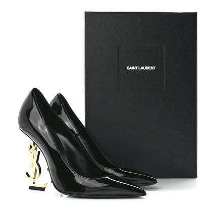 Saint Laurent Patent Opyum 110 Pumps 38 Black Gold 9 of 9