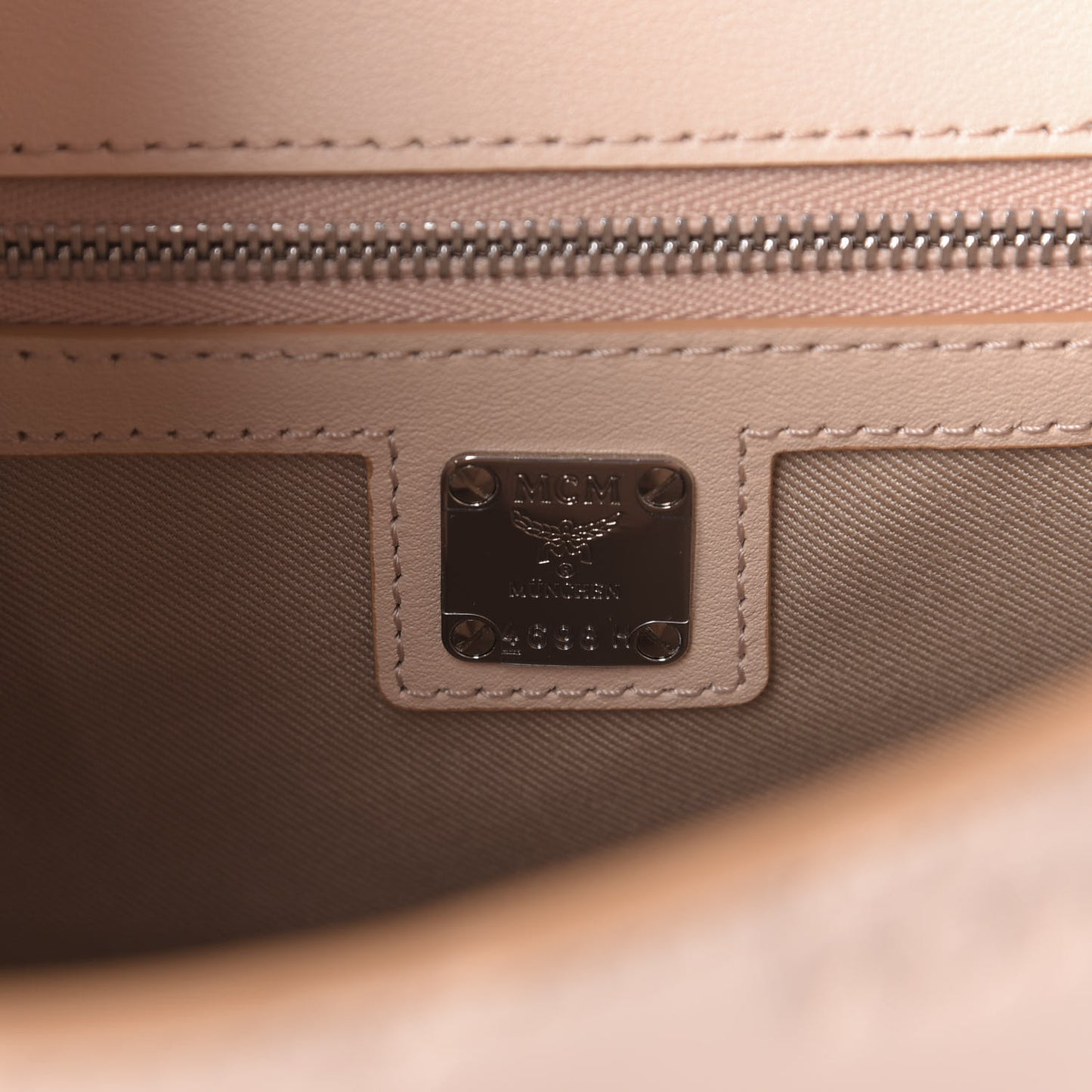 Calfskin Essential Monogram Small Backpack Bisque