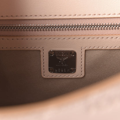 MCM Calfskin Essential Monogram Small Backpack Bisque 7 of 7