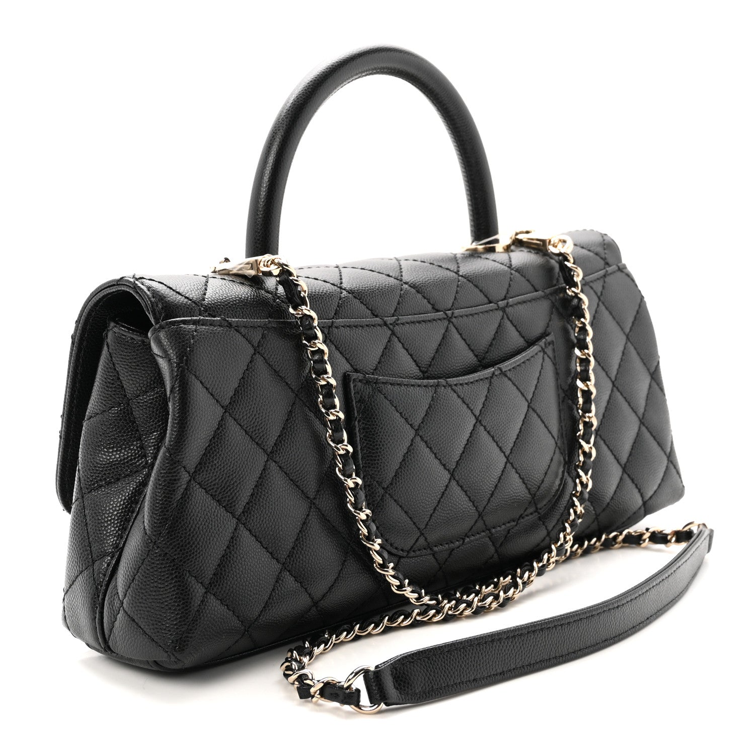 Chanel Caviar Quilted Maxi East West Coco Handle Flap Black 3 of 10