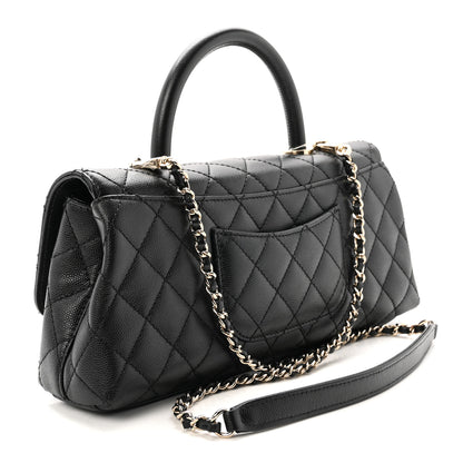 Chanel Caviar Quilted Maxi East West Coco Handle Flap Black 3 of 10