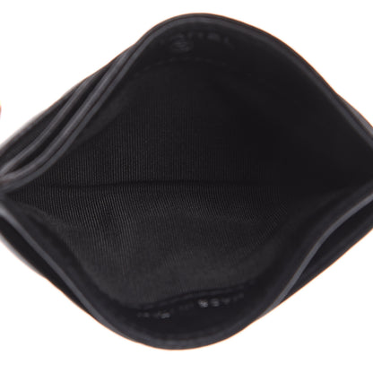 Chanel Lambskin Camellia Embossed Card Holder Black 5 of 9