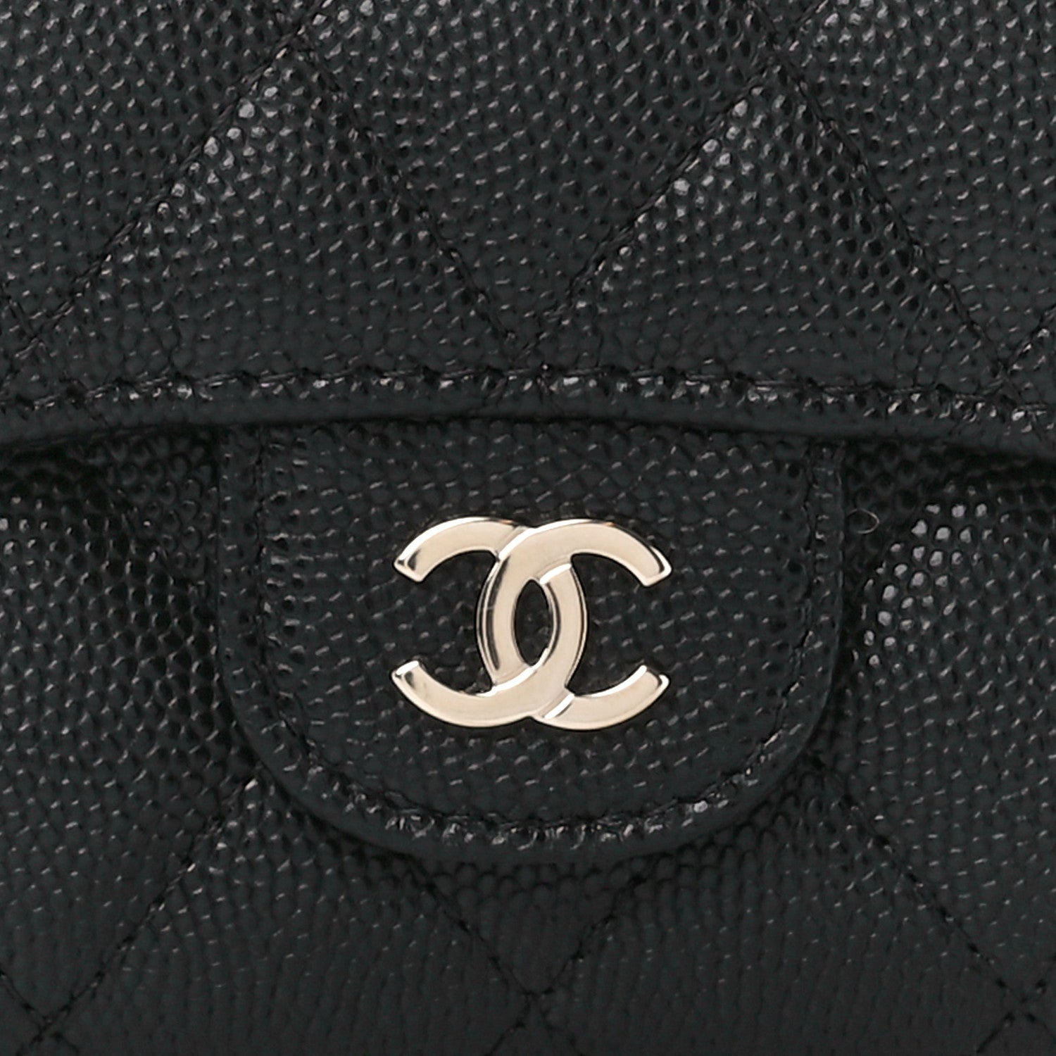 Chanel Caviar Quilted Compact Flap Wallet Black 9 of 11