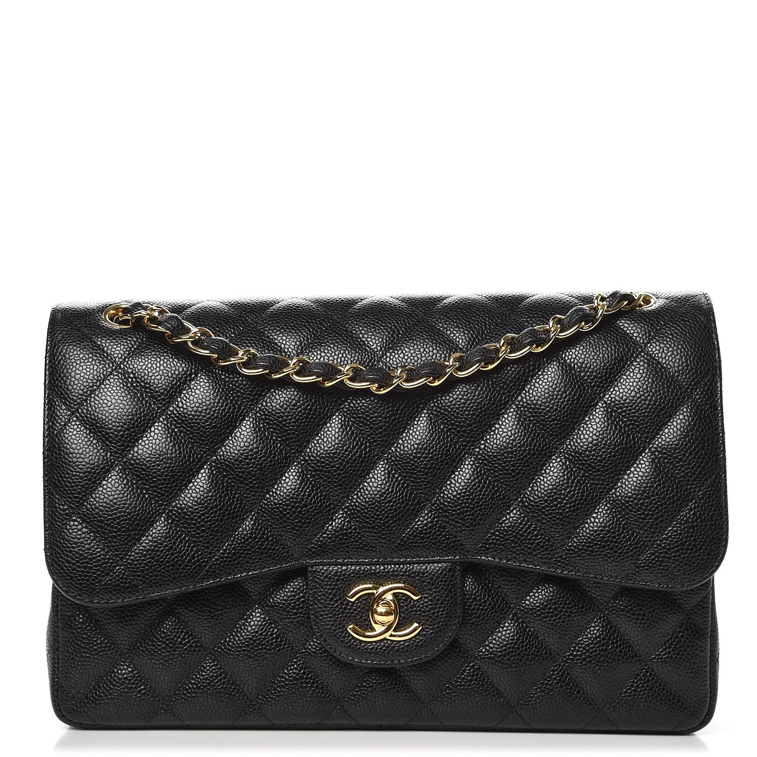 Chanel Caviar Quilted Jumbo Double Flap Black 1 of 10