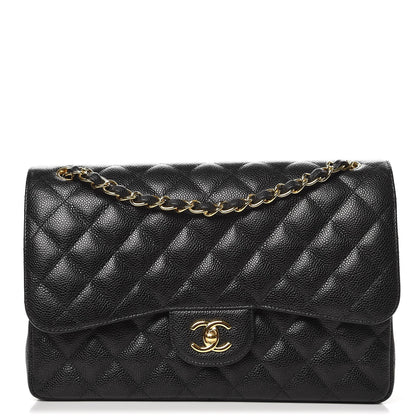 Chanel Caviar Quilted Jumbo Double Flap Black 1 of 10