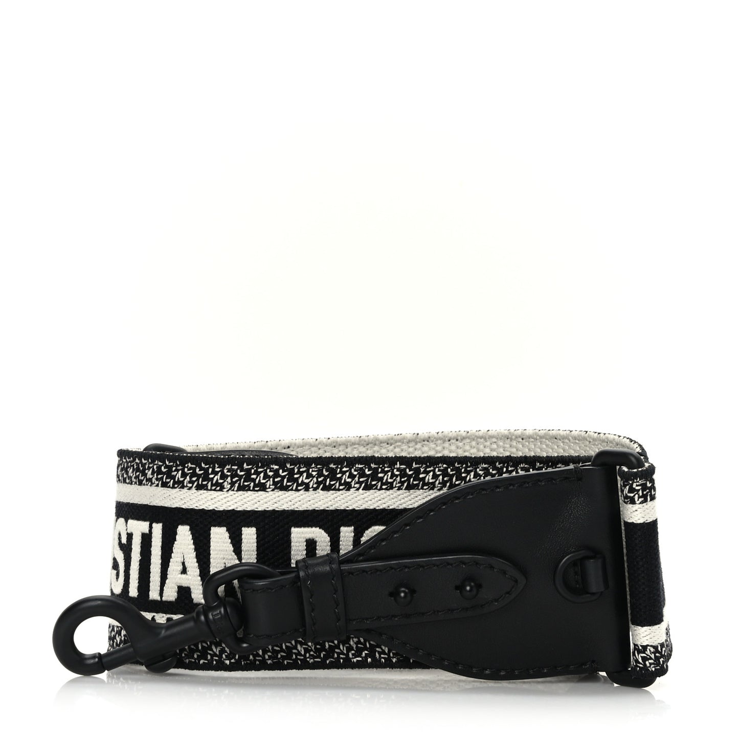 Canvas Embroidered Shoulder Strap Black Ultramatte
