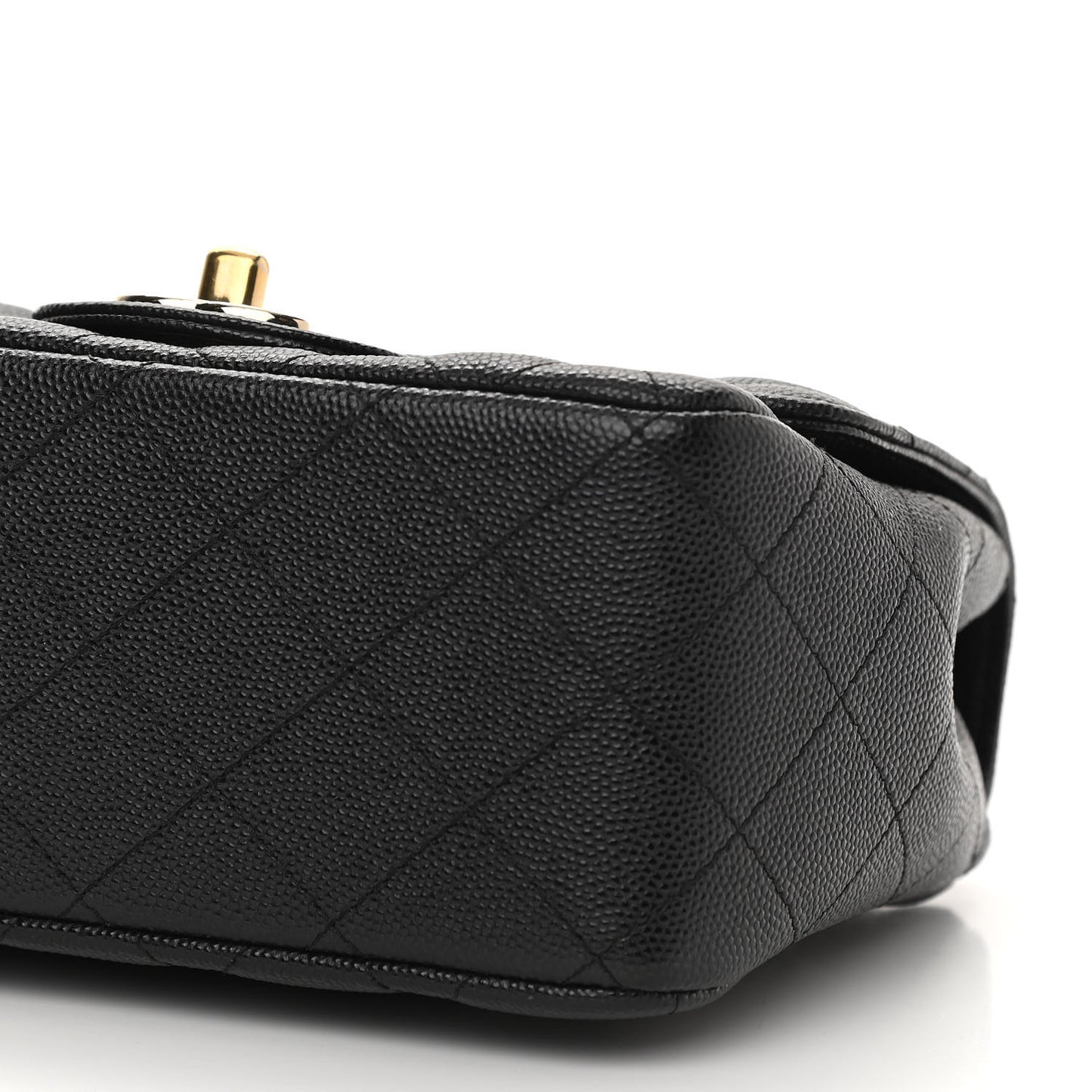 Caviar Quilted Mini Square Flap Black
