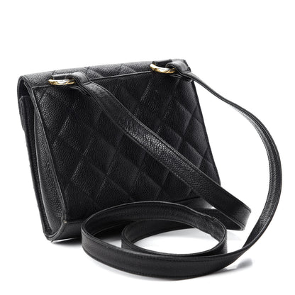 Chanel Caviar Quilted Single Flap Shoulder Bag Black 3 of 11