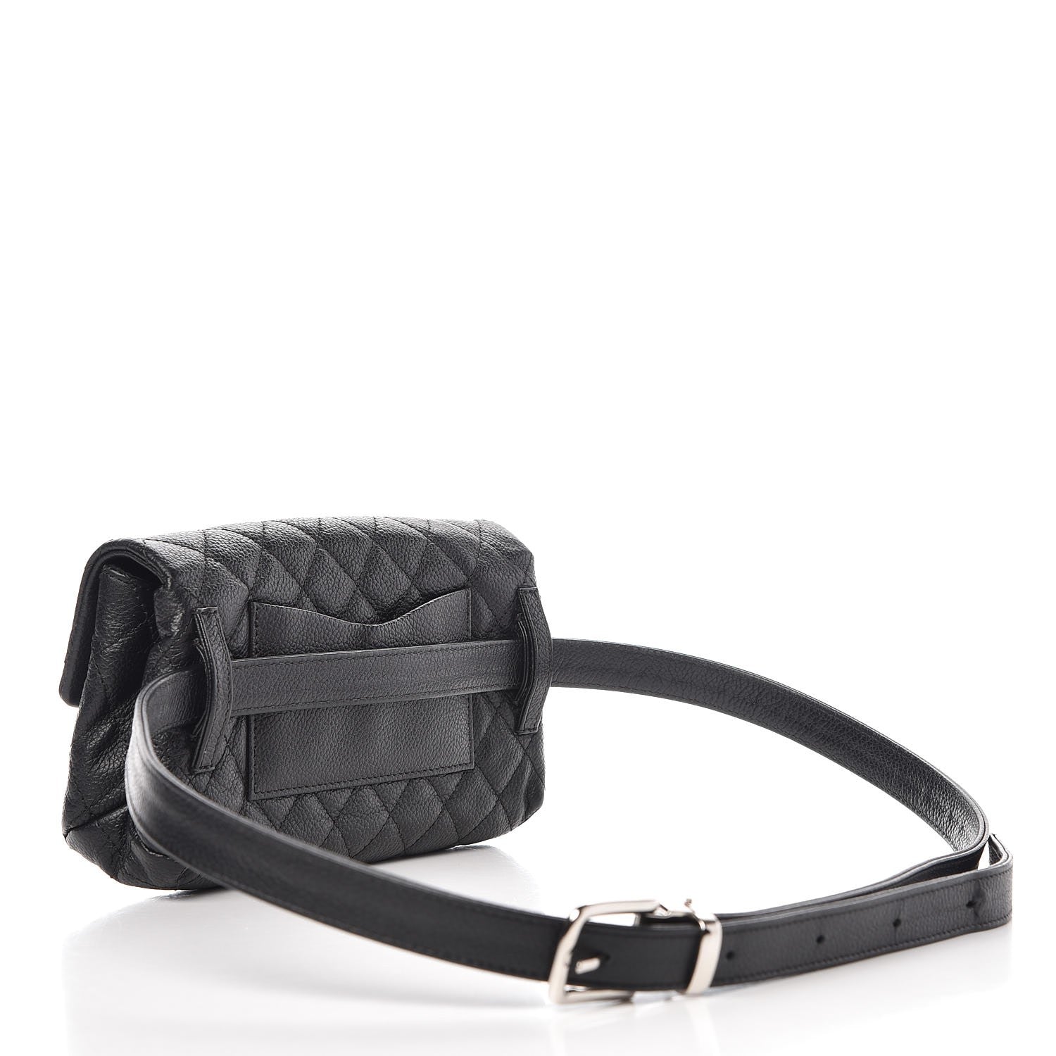 Chanel Grained Calfskin Quilted 2.55 Reissue Flap Belt Bag Clutch Black 3 of 8
