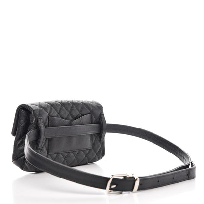 Chanel Grained Calfskin Quilted 2.55 Reissue Flap Belt Bag Clutch Black 3 of 8