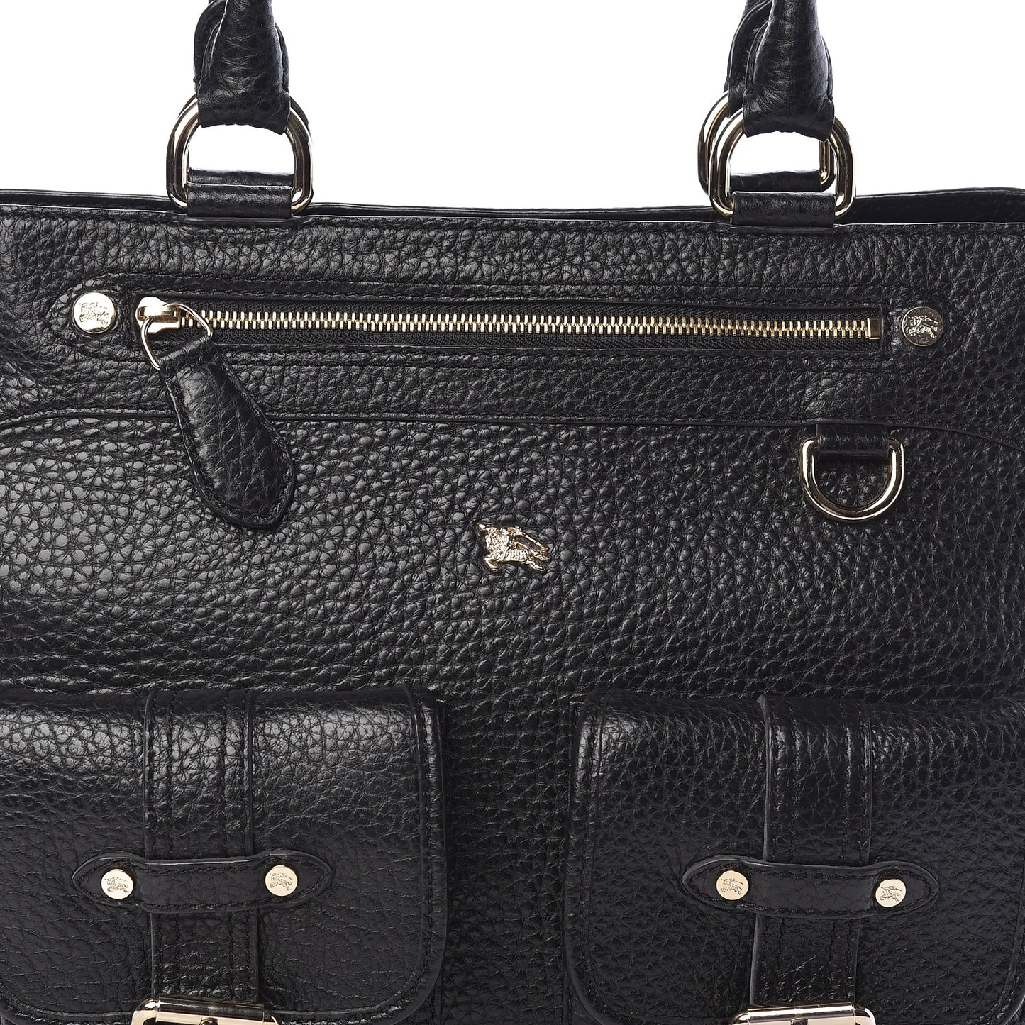 Heritage Grain Front Pocket Tote Black