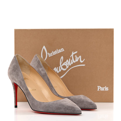 Christian Louboutin Veau Velours Pigalle Follies 85 Pumps 36 Storm 8 of 8