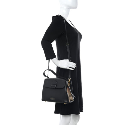 Burberry Derby Calfskin House Check Small Camberley Black 2 of 9