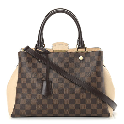 Louis Vuitton Damier Ebene Cuir Taurillon Brittany Creme 1 of 12