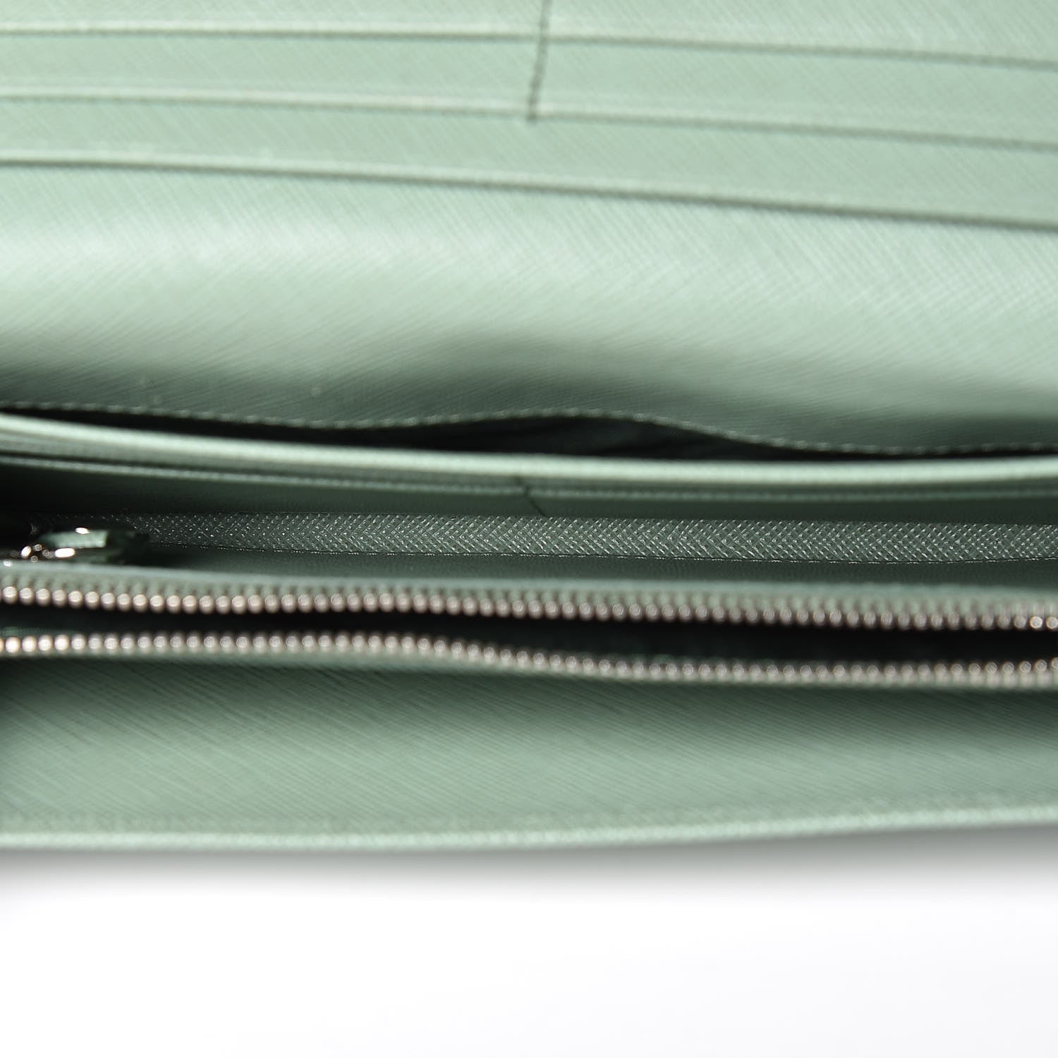 Prada Saffiano Bow Continental Wallet Acquamarina 6 of 17