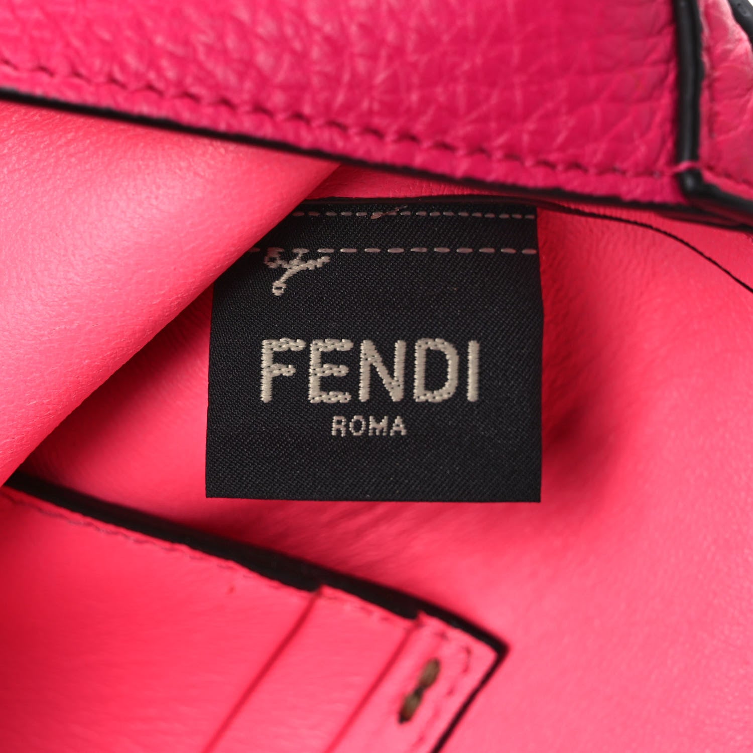 Fendi Cuoio Romano Mini Baguette Fuxia 7 of 9