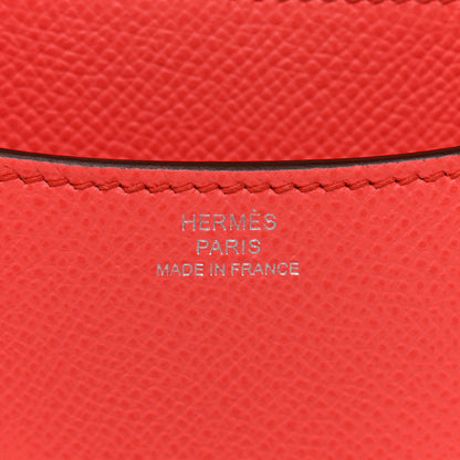 Hermes Epsom Enamel Constance 18 Rose Texas Rouge De Coeur 6 of 11