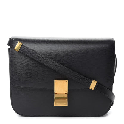 Celine Liege Calfskin Medium Classic Box Flap Bag Black 1 of 11