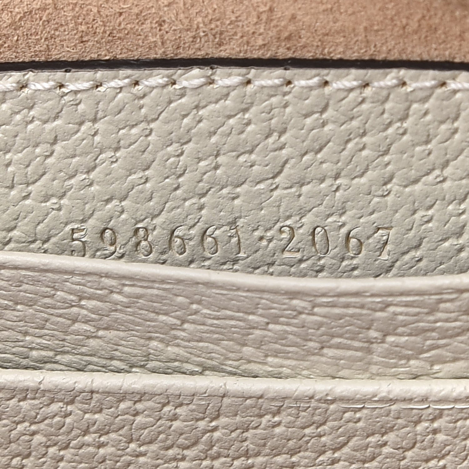 Gucci Textured Calfskin Web Mini Ophidia Round Backpack Mystic White 7 of 9