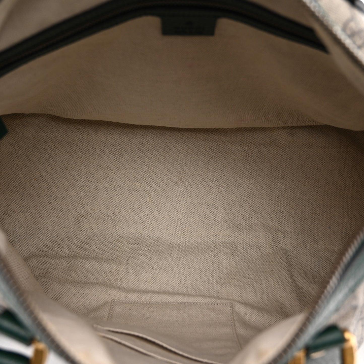 Soft GG Supreme Monogram Neo VintageWeb Skull Medium Duffle Bag Beige New Acero Green