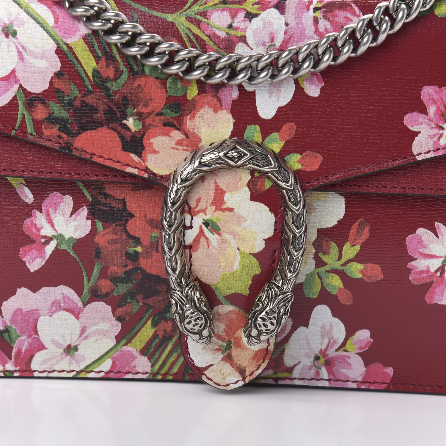 Gucci Calfskin Blooms Print Small Dionysus Shoulder Bag Romantic Cherry Multicolor 10 of 10
