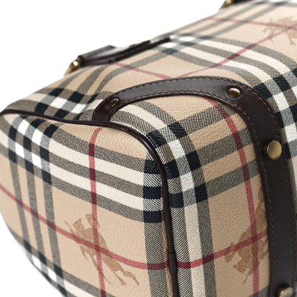 Burberry Haymarket Check Studded Bowler Brown 9 of 10