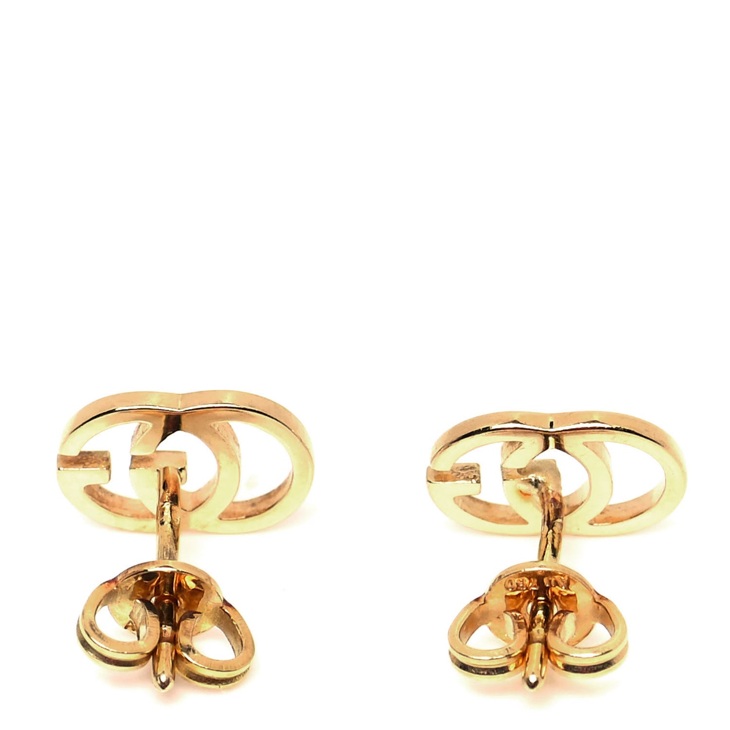 18K Yellow Gold GG Tissue Stud Earrings