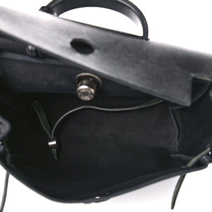Hermes Toile Vache Calfskin Herbag 30 PM Backpack Black 5 of 28