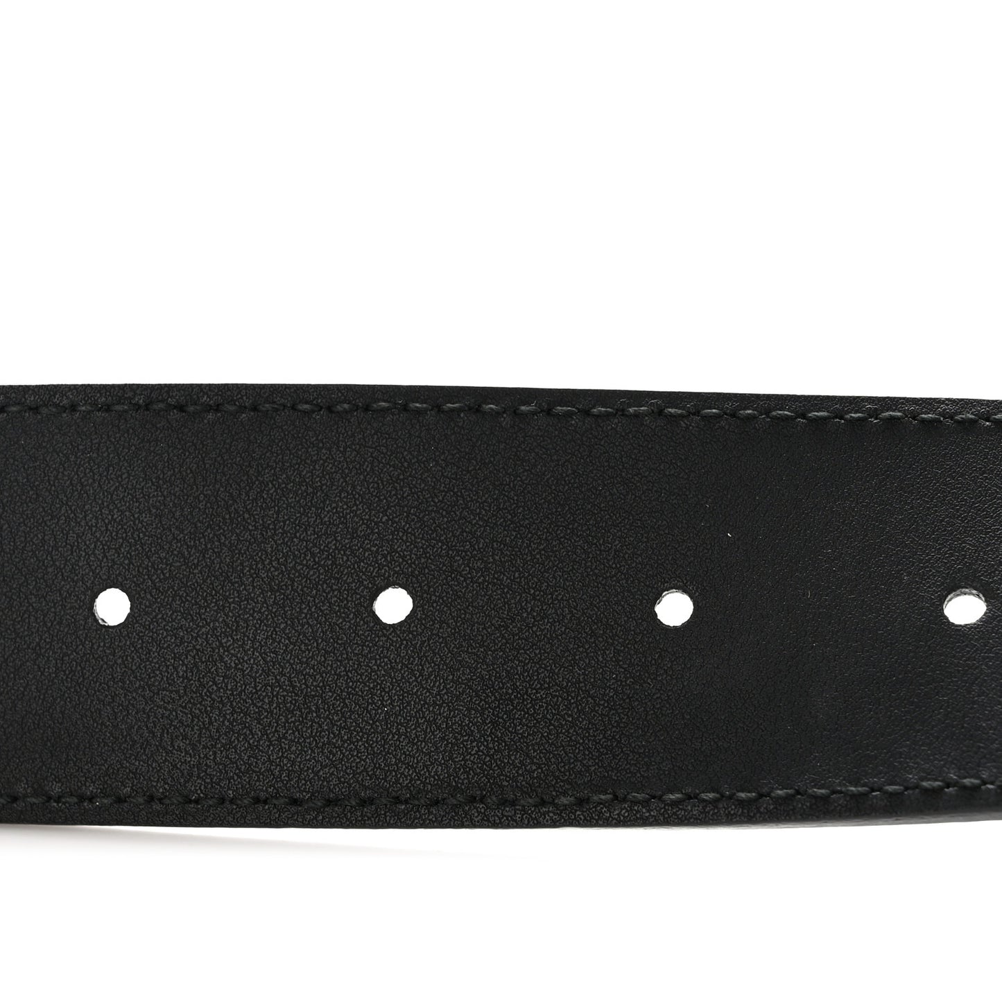 Textured Dollar Calfskin Nickel Double G 40mm Belt 105 42 Black