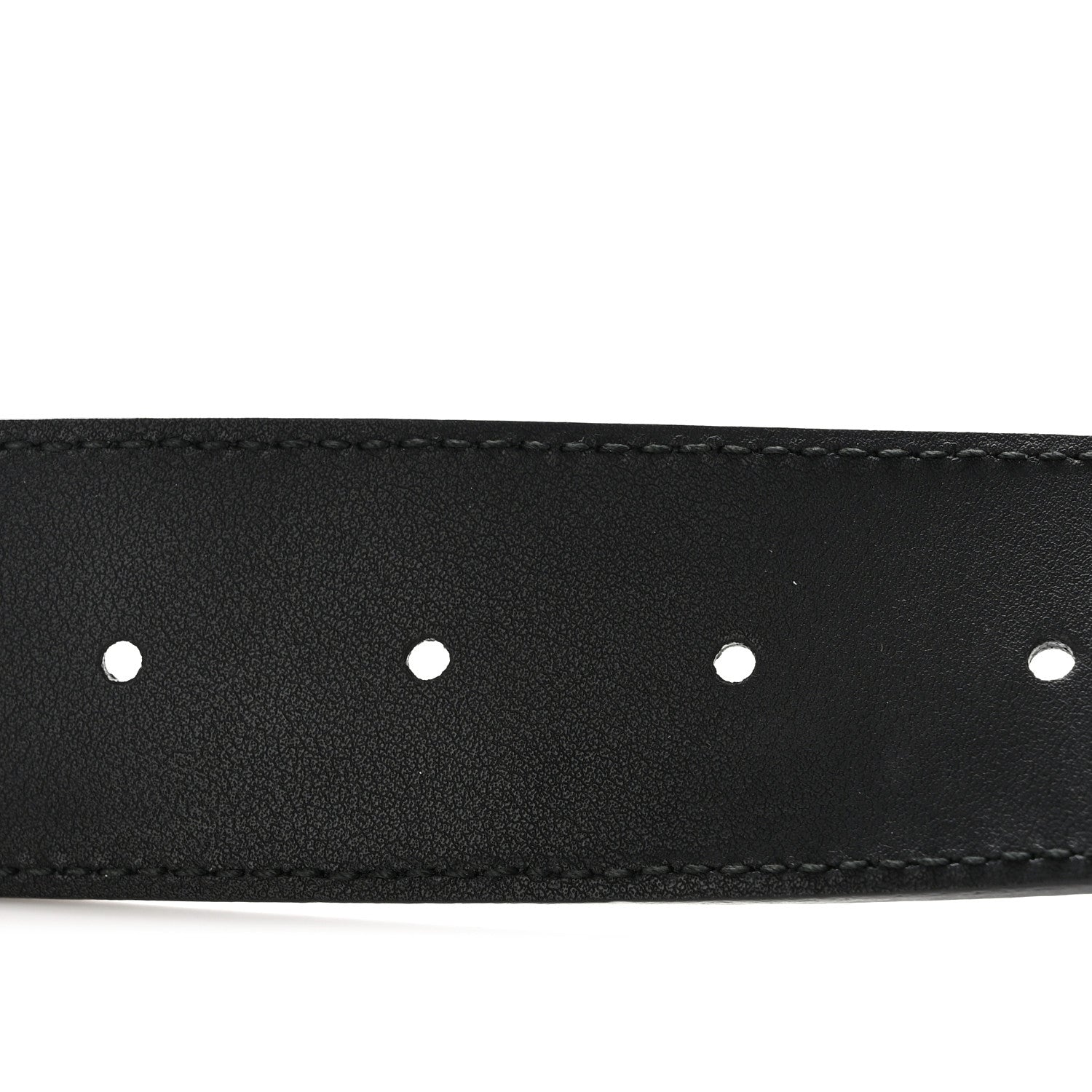 Gucci Textured Dollar Calfskin Nickel Double G 40mm Belt 105 42 Black 5 of 8