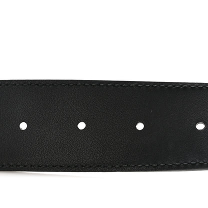 Gucci Textured Dollar Calfskin Nickel Double G 40mm Belt 105 42 Black 5 of 8