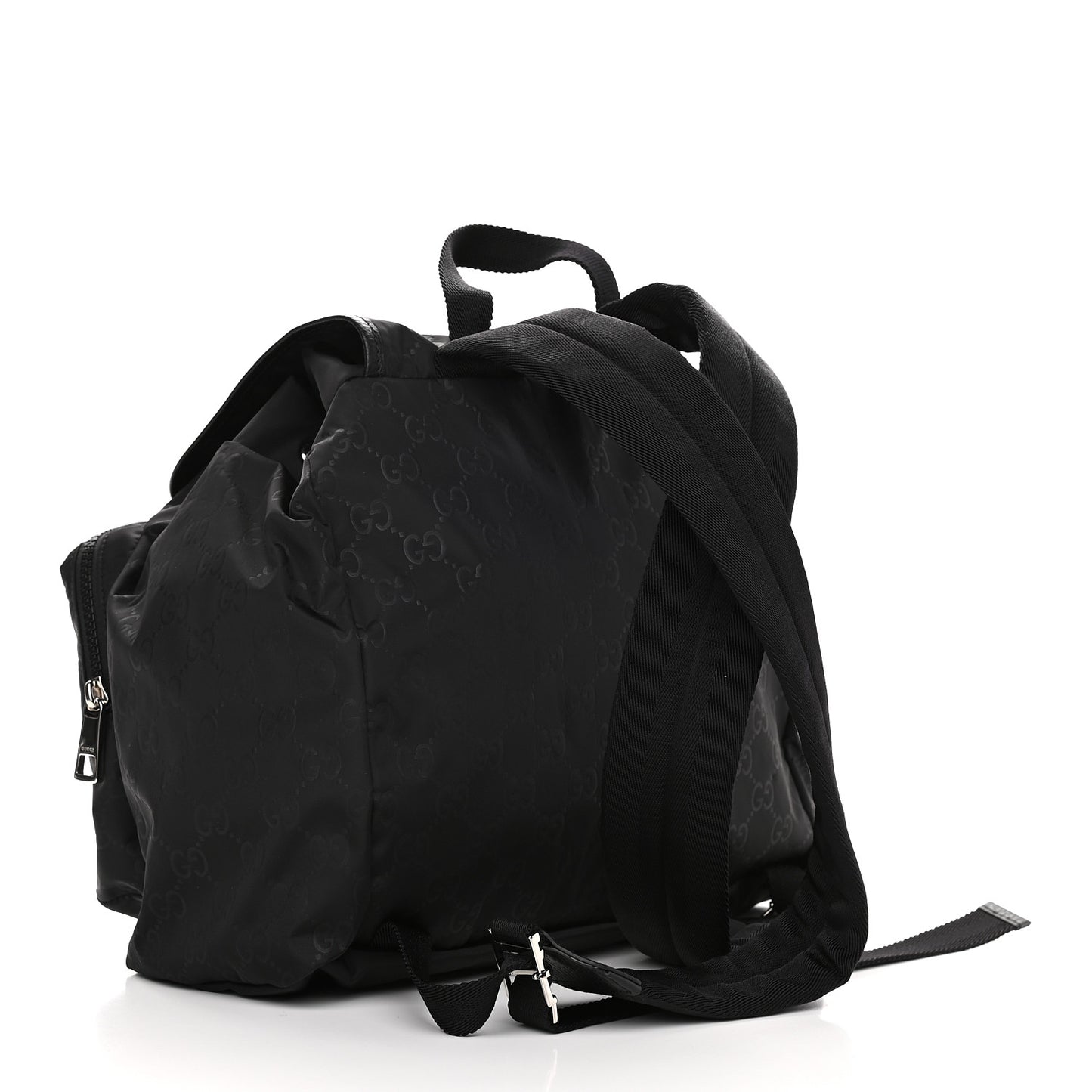 Nylon Monogram Medium Light Single Buckle Backpack Black