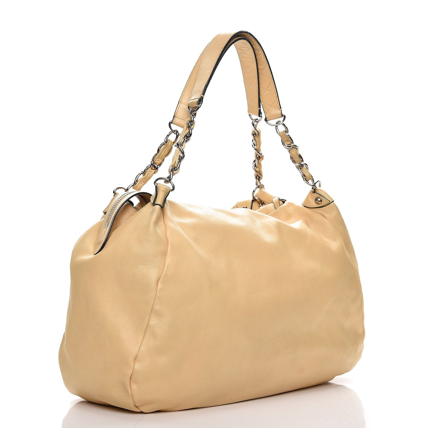 Lambskin Edgy Large Hobo Beige
