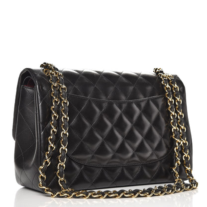 Chanel Lambskin Quilted Jumbo Double Flap Black 4 of 11