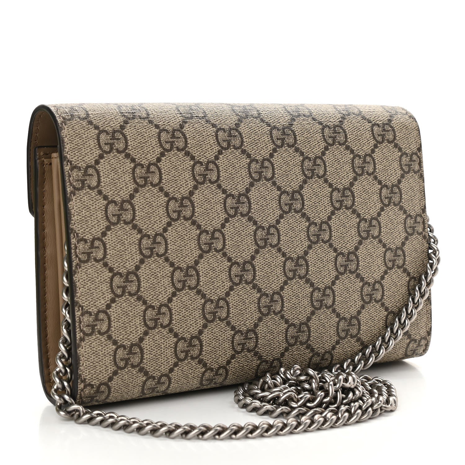 Gucci GG Supreme Monogram Mini Dionysus Chain Wallet Beige Taupe 3 of 12