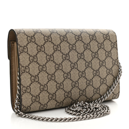 Gucci GG Supreme Monogram Mini Dionysus Chain Wallet Beige Taupe 3 of 12