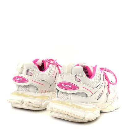 Balenciaga Mesh Rubber Bi-Color Womens Track Sneakers 41 White Fluo Pink 5 of 9
