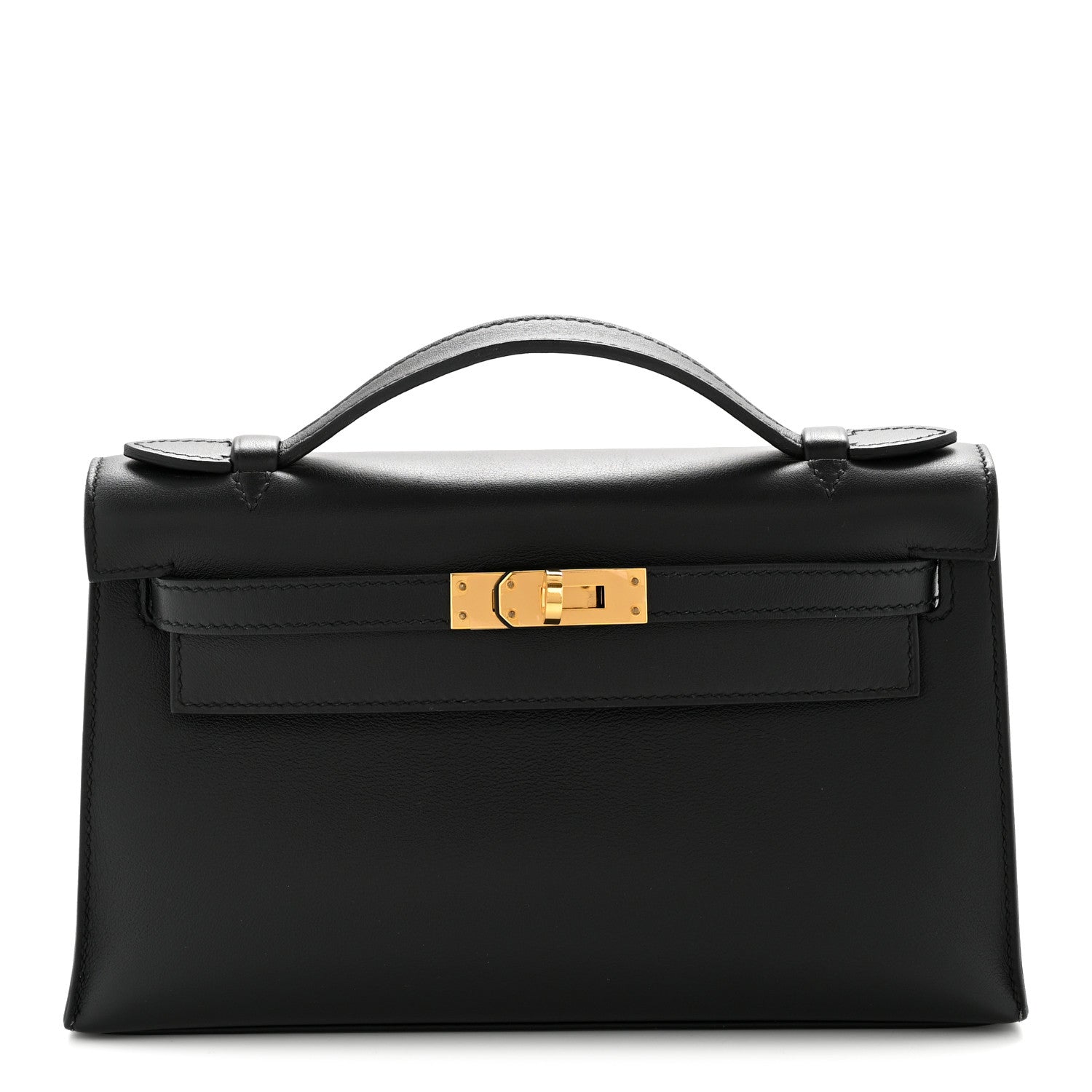 Hermes Swift Kelly Pochette Clutch Black 1 of 13