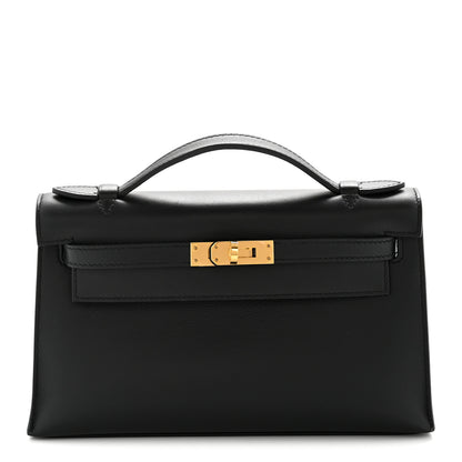 Hermes Swift Kelly Pochette Clutch Black 1 of 13