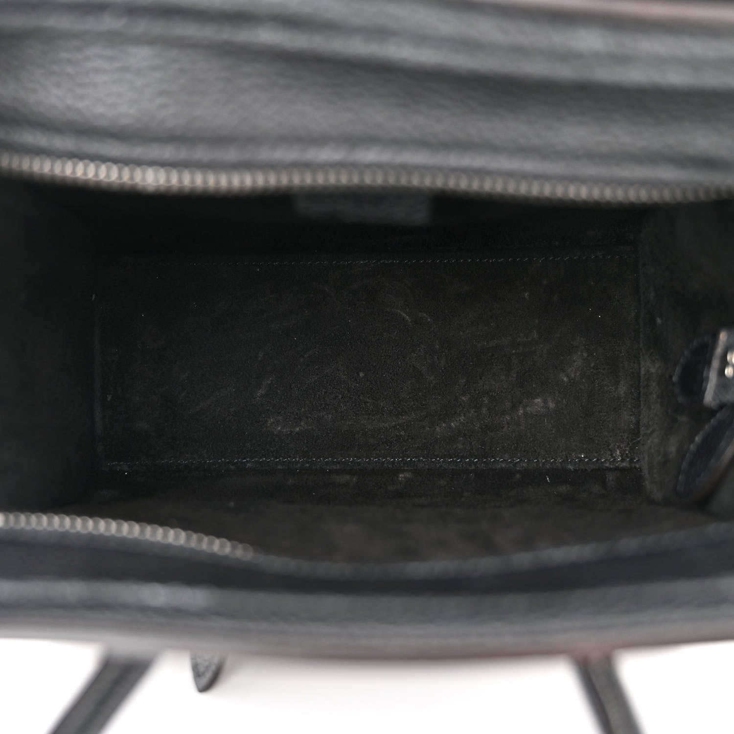 Celine Drummed Calfskin Nano Luggage Black 5 of 10